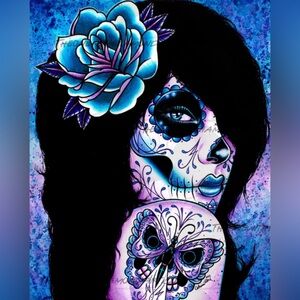 Memento Sugar Skull Poster Multi-Colored by Carissa Rose